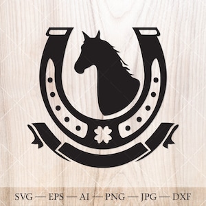Horseshoe Crest Horse Emblem. Coat of Arms Equestrian SVG - Etsy