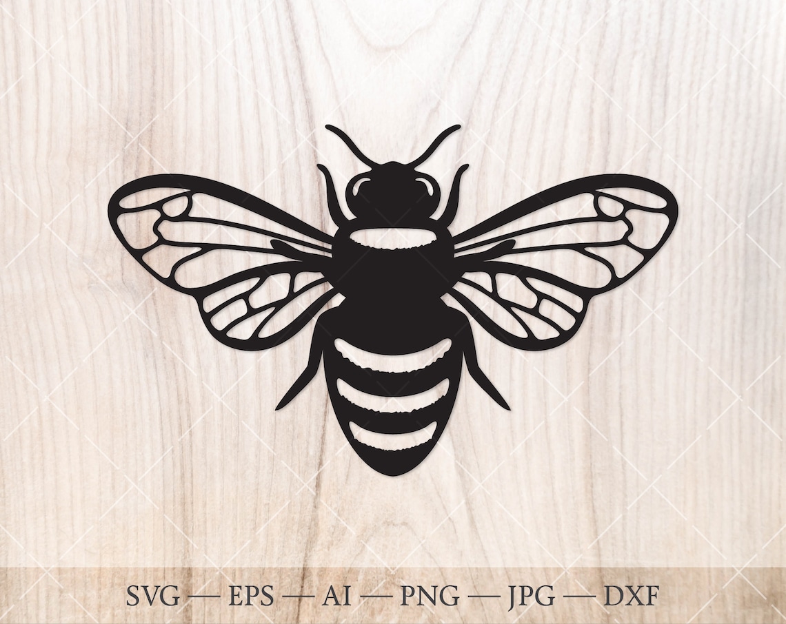 Abeja melífera SVG abeja SVG silueta de abeja PNG. Bumble Etsy España