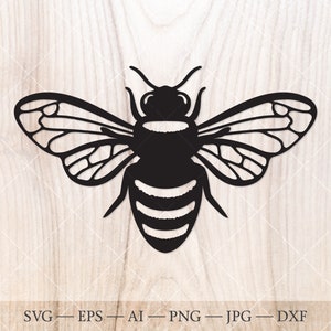 Honingbij SVG, honingbij SVG, bijensilhouet png. Svg-bestand hommel, imker svg, honingbij-illustraties, schattige bij svg