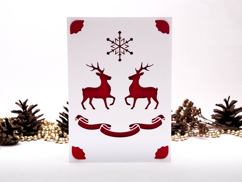 Download Cricut SVG Christmas card 5x7 SVG template. Die cut card ...