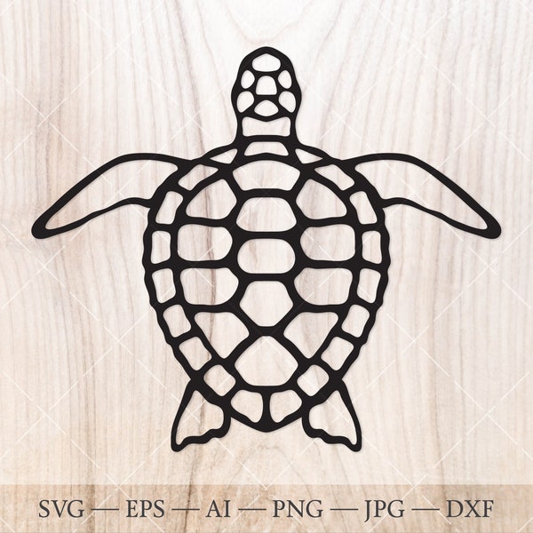 Sea Turtle SVG. Turtle clipart, Stencil Svg.  Ocean Turtle svg. Turtle Die Cut file