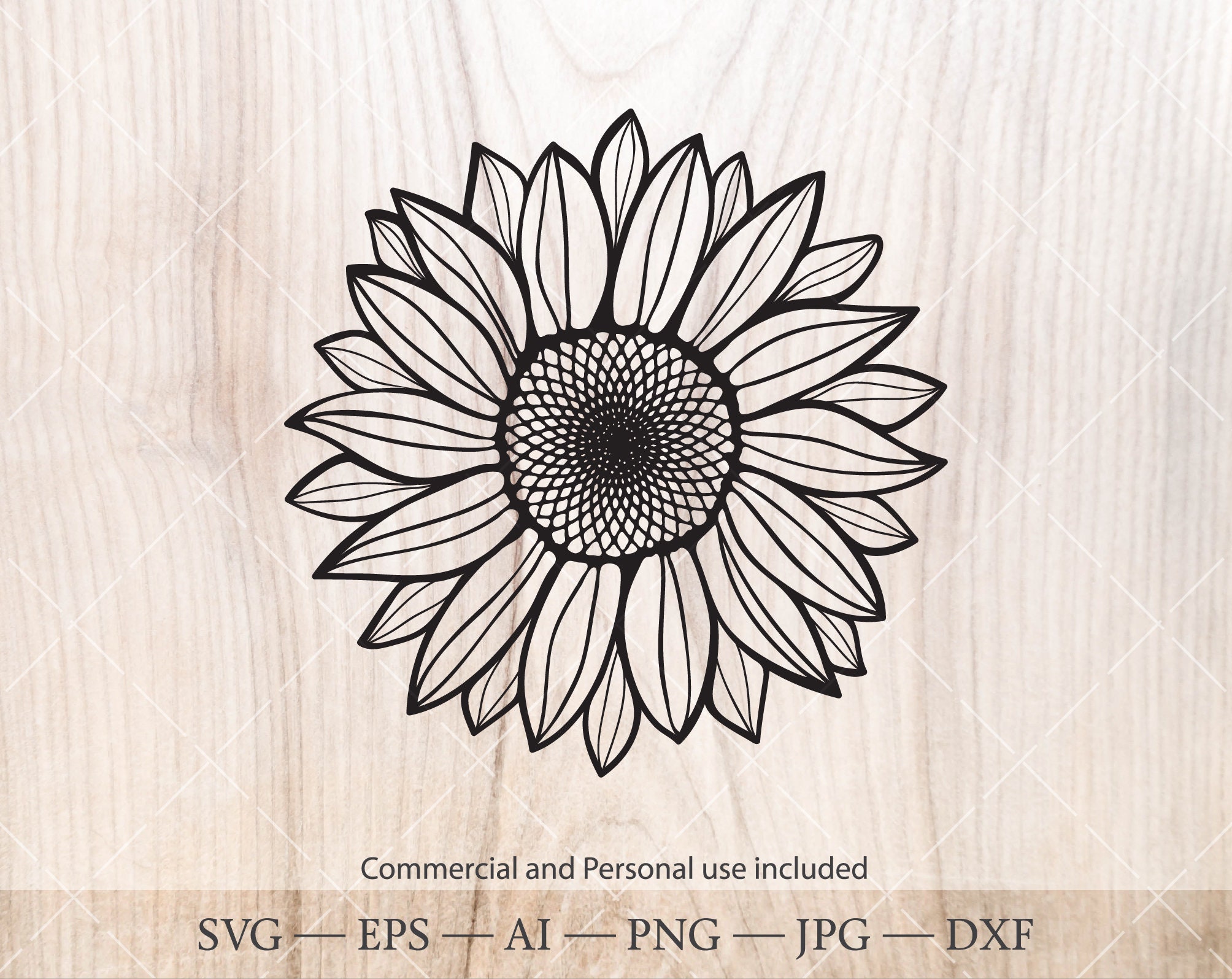 Sunflowers SVG. Sunflower Silhouette Clipart. Botanical Floral - Etsy