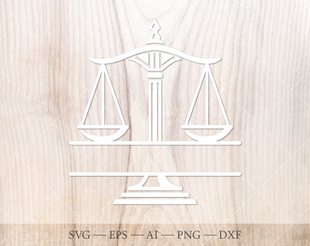 Justice Scales Split Monogram Frame Svg Justice Split Name Etsy Canada