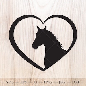 Pferd Herz SVG, Pferd Name Rahmen SVG, Pferd Monogramm geschnitten Datei. Pferd Liebe svg ClipArt, Pferdekopf svg, Pferdesport SVG, Pferd Clipart