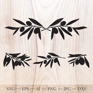 Ramas de olivo SVG. Corona de hojas de olivo SVG.