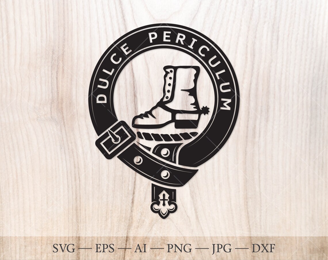 Macaulay Crest Badge SVG Scottish Clan Svg Family Crest Svg. Etsy