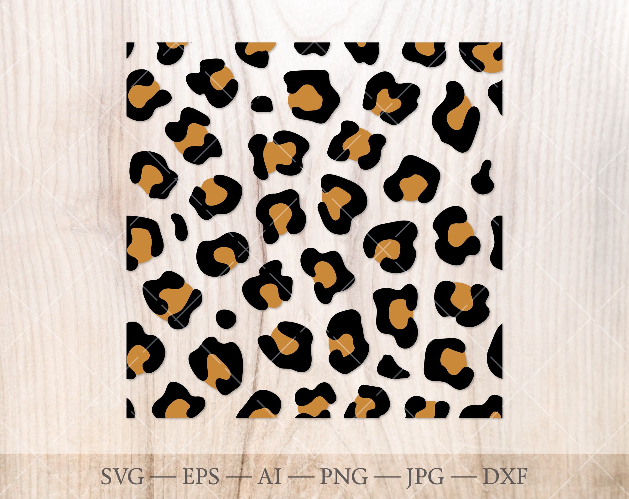 Seamless Leopard Print SVG Leopard seamless pattern SVG | Etsy