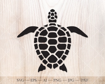 Sea Turtle SVG, Ocean Turtle Clipart, Stencil Cut File (Digital Download)