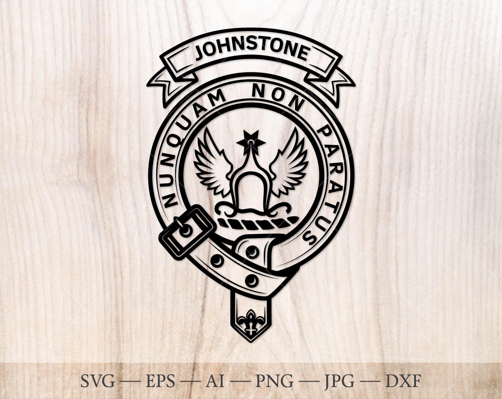 Johnstone Crest Badge SVG With a Winged Spur, Scottish Clan Svg, Family  Crest Svg. Coat of Arms Svg. Heraldic Scottish Clan Crest Svg - Etsy, image size:2008x1595