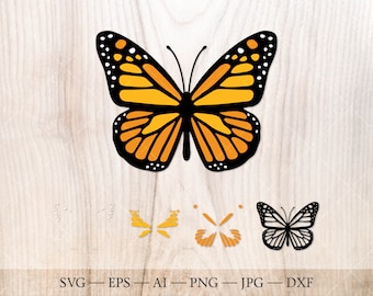 Monarch Butterfly SVG, Layered Butterfly SVG Cut file. Butterfly silhouette SVG. Butterfly svg, Butterfly Clipart.