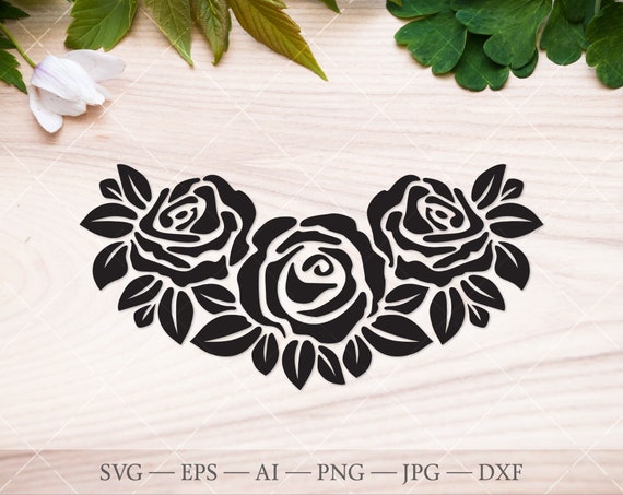 Rose Svg Flower Svg Rose Clipart Rose Silhouette Flowers 