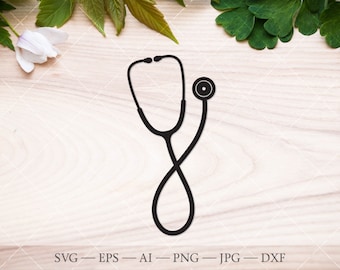 Stethoscope SVG, Nurse Clipart, Medical Doctor Design (Digital Download)