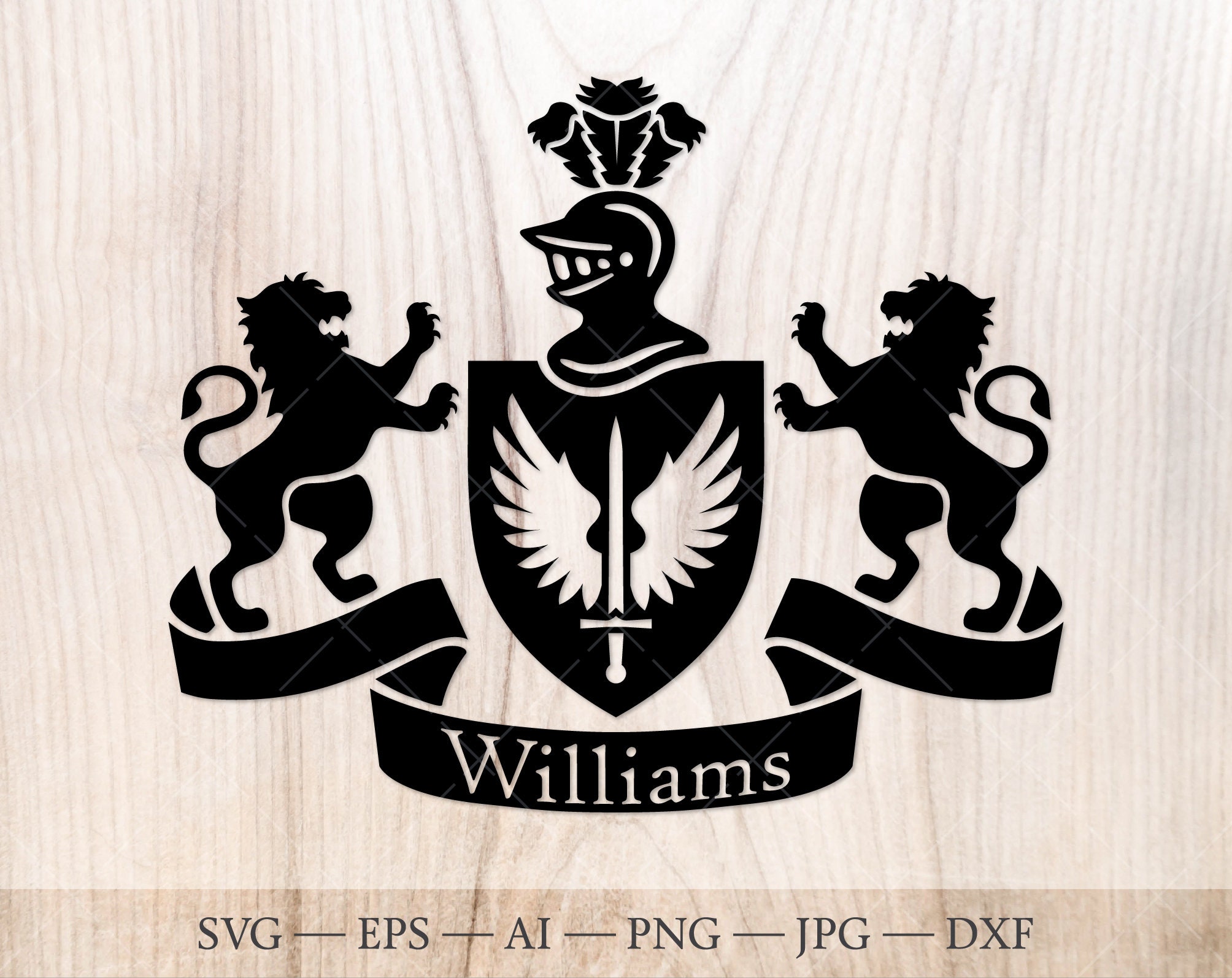 Select Gifts Williams Wales Family Crest Surname Coat Of Arms Gold Cufflinks Engraved Box