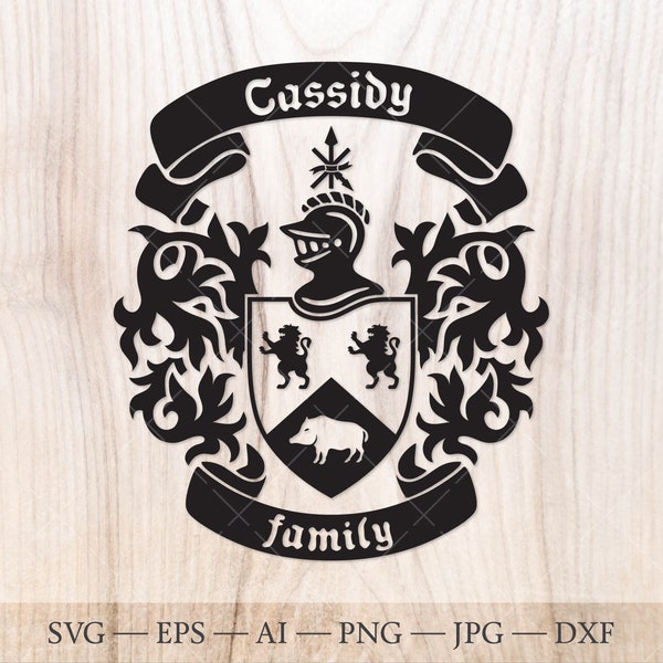 Two Families Shield Etsy