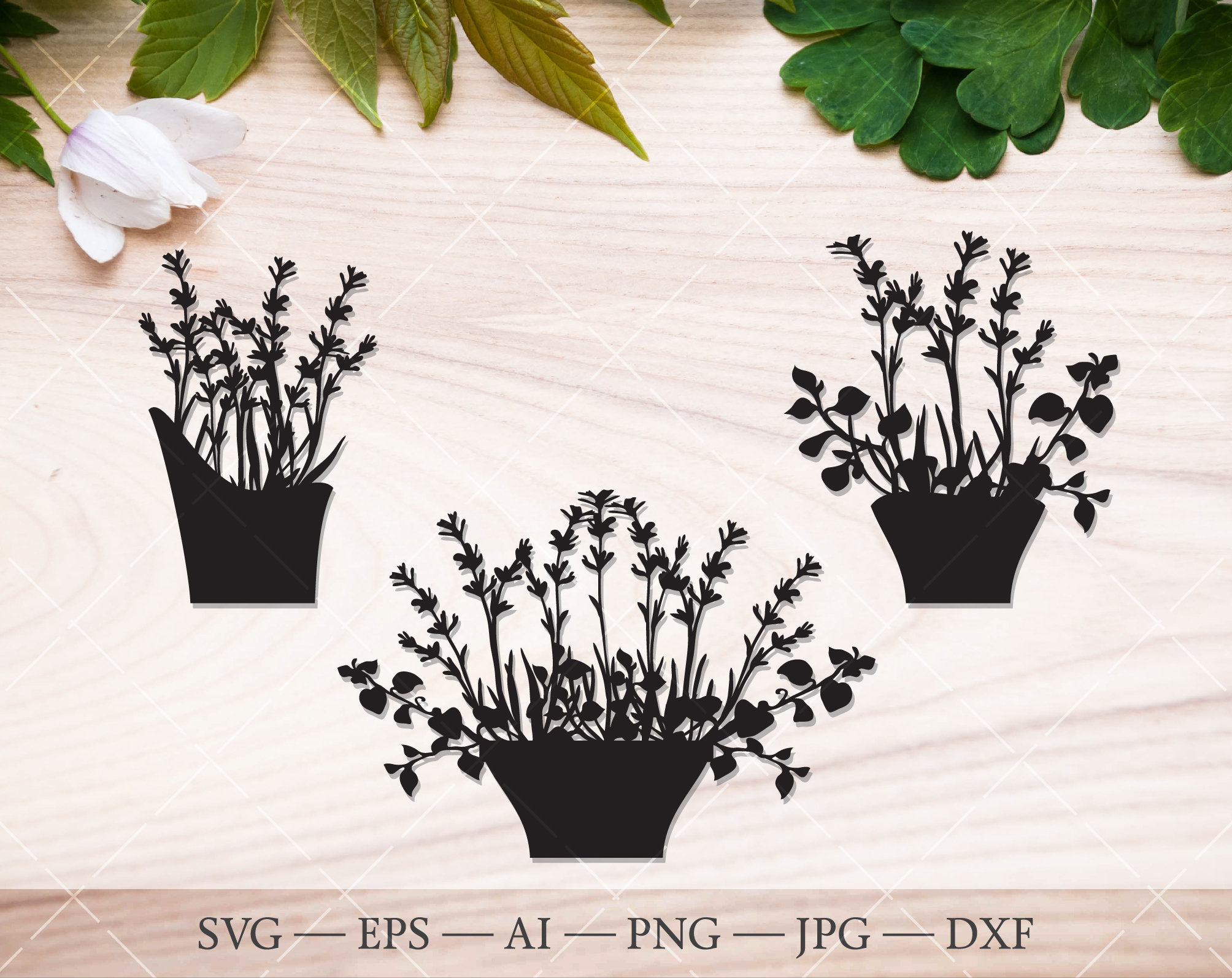 Free Free 199 Silhouette Flower Pot Svg SVG PNG EPS DXF File