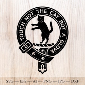 Badge écusson MacIntosh SVG, svg du clan écossais, écusson familial svg. Armoiries svg. Ceinture héraldique écossaise avec boucle SVG. Emblème du clan svg