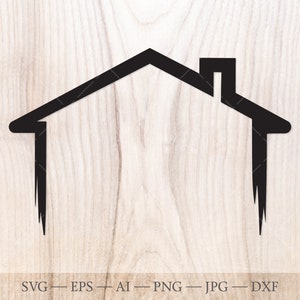 Cornice casa Svg. Struttura della casa SVG. Pittore SVG, Roofer svg. File di taglio Cricut SVG. Tuttofare svg, appaltatore svg