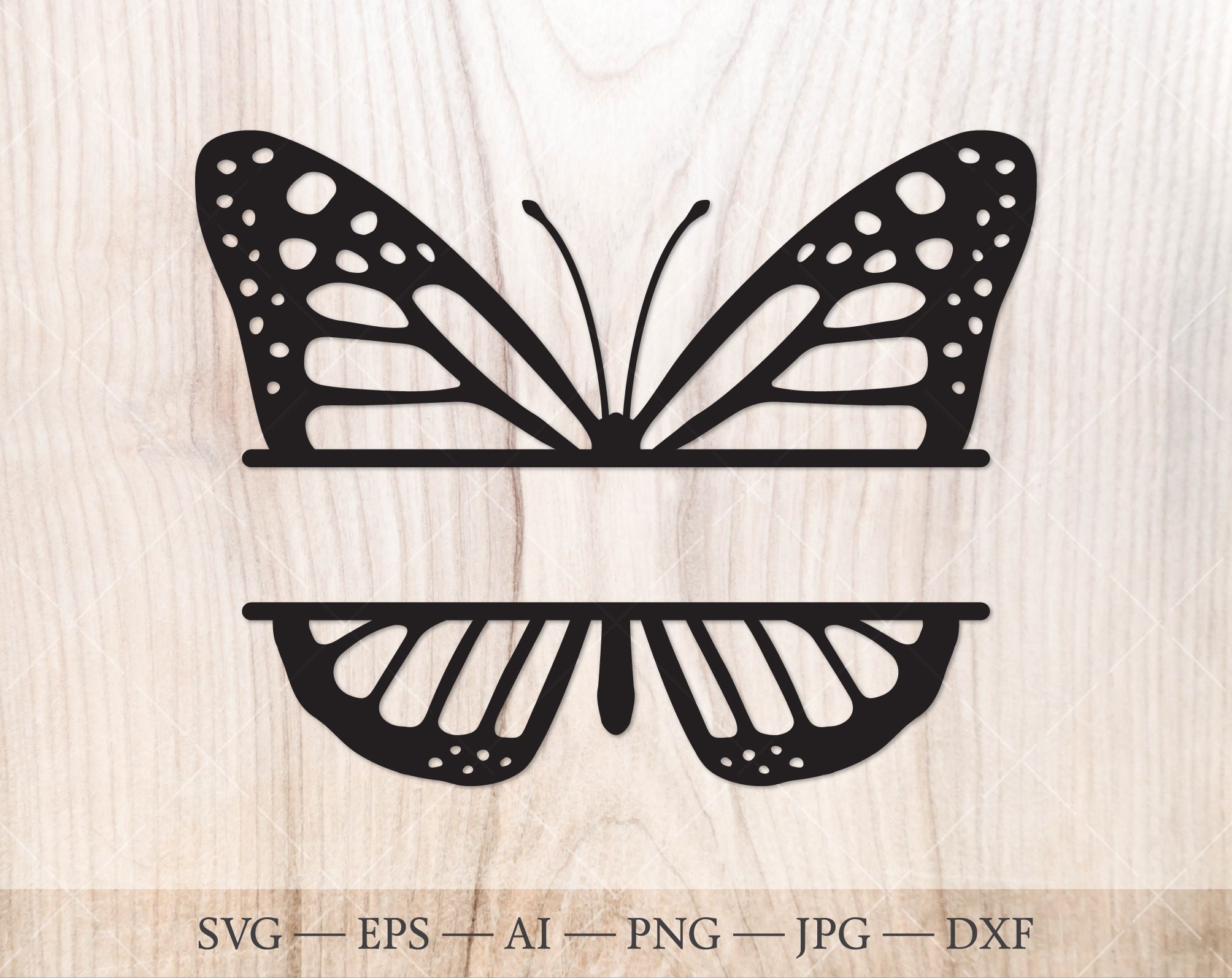 Butterfly Monogram SVG Cut File. Monarch Butterfly SVG - Etsy Australia