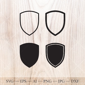 Cricut SVG cut files - Silhouette knight shields. Crest, Coat of arms. Heraldry shield SVG