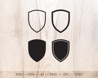 Cricut SVG cut files - Silhouette knight shields. Crest, Coat of arms. Heraldry shield SVG