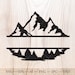 Mountain Monogram SVG, Forest Split Name Frame Cut File (digital ...
