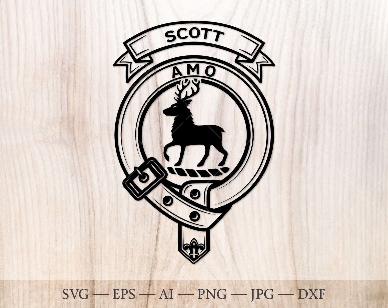 Scott Crest Badge SVG Scottish Clan Svg Family Crest Svg. Etsy India