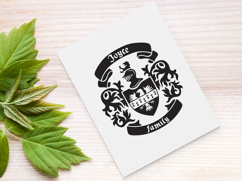 Download Heraldic Shield With Eagle Ribbon Banners Svg Joyce Family Crest Coat Of Arms Svg Clip Art Art Collectibles Jewellerymilad Com