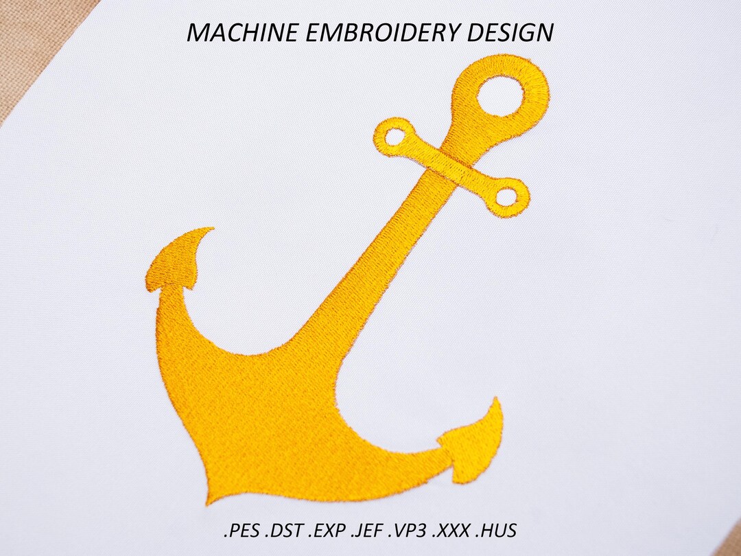 Nautical Ship Anchor Machine Digitized Embroidery Files in 12 Sizes - Etsy
