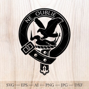 Insigne écusson Graham SVG, svg du clan écossais, écusson familial svg. Armoiries svg. Ceinture héraldique écossaise avec boucle SVG. Emblème du clan svg