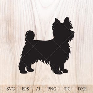 Yorkshireterrier silhuett SVG, Yorkshire terrier hund clipart (digital nedladdning)