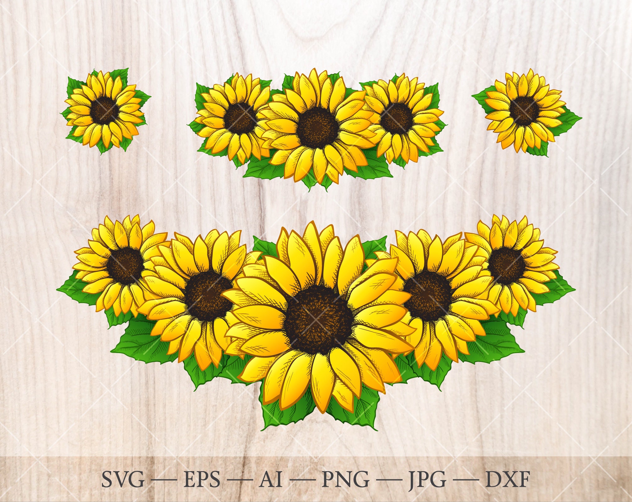 Download Sunflower Bouquet Svg Free - Layered SVG Cut File ...