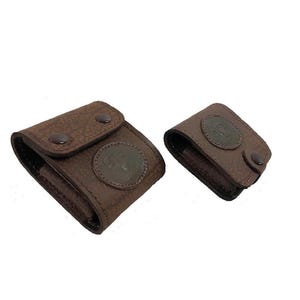 Buffalo 300/243/270 rifle cartridge ammo belt pouch - Holds 5 or 10 shells - Brown, Black or Gray - Made in USA