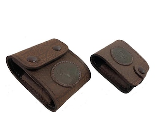Buffalo 300/243/270 rifle cartridge ammo belt pouch - Holds 5 or 10 shells - Brown, Black or Gray - Made in USA
