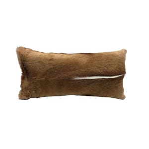 Genuine 20" x 10" Springbok Hide Cushion / Pillow with Suede Leather Backing - NEW & SO PRETTY