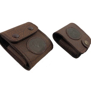 Buffalo 300/243/270 rifle cartridge ammo belt pouch - Holds 5 or 10 shells - Brown, Black or Gray - Made in USA