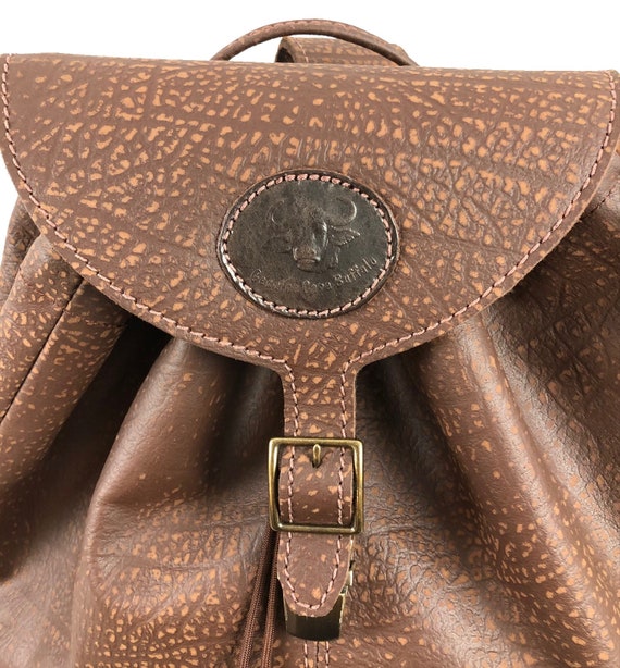 Cape Buffalo Hide Day Trip Safari Backpack Brown Etsy