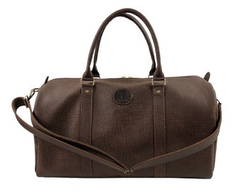 Genuine Buffalo Hide Weekender / Duffle / Duffel Bag with Shoulder Strap - Brown or Black - Superb