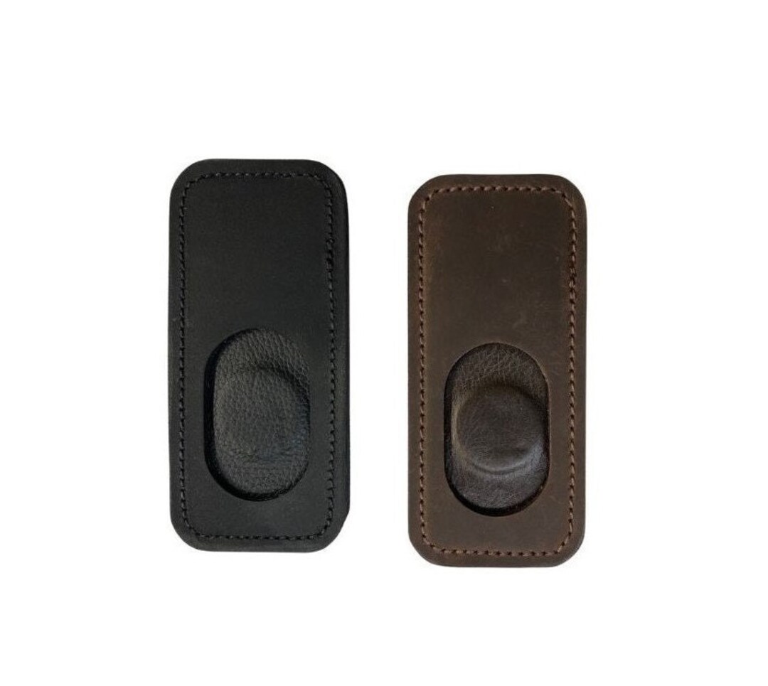 Magnetic Shotgun Barrel Rest Pad Round Black Leather Trim