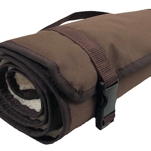 Canvas shotgun or rifle cleaning mat - Brown - Optional Personalization & Cleaning Kit