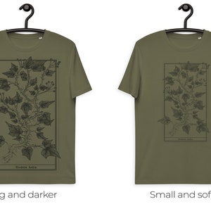 Ivy Art T-Shirt Botanical Drawing Tee Whimsigothic Outfit Green Witch T-shirt Goblincore T-shirt image 3