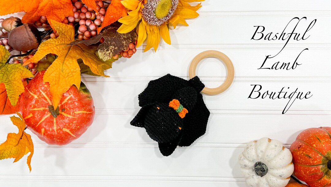 BAT Photo Prop, Baby Announcement, Baby Gift, Crochet Rattle, Halloween ...