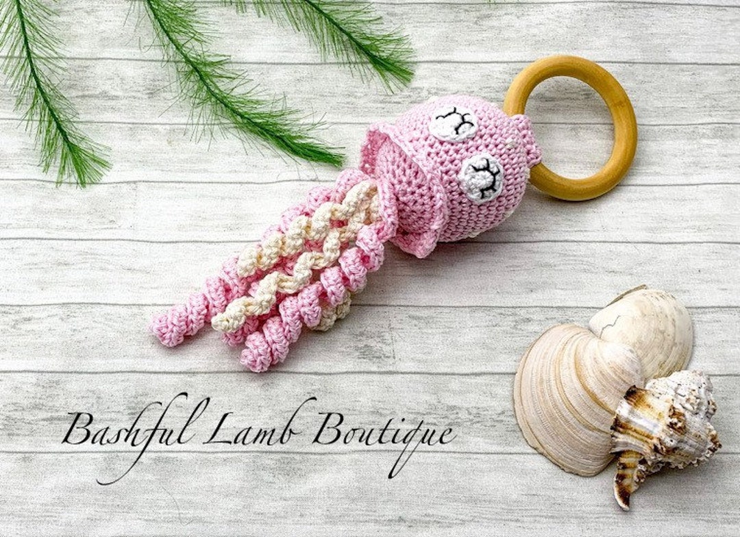 JELLYFISH Rattle, Baby Photo Prop, Baby Announcement - Etsy