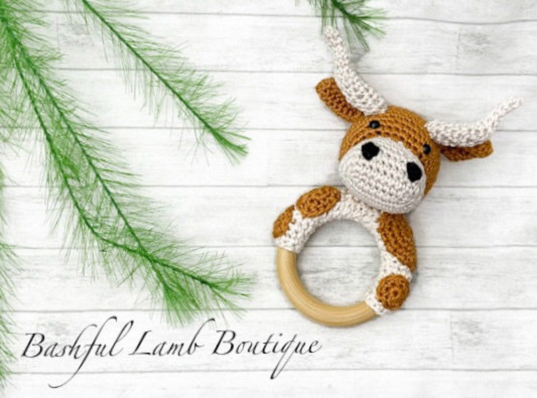 LONGHORN Baby Rattle Photo Prop, Birth Announcement - Etsy