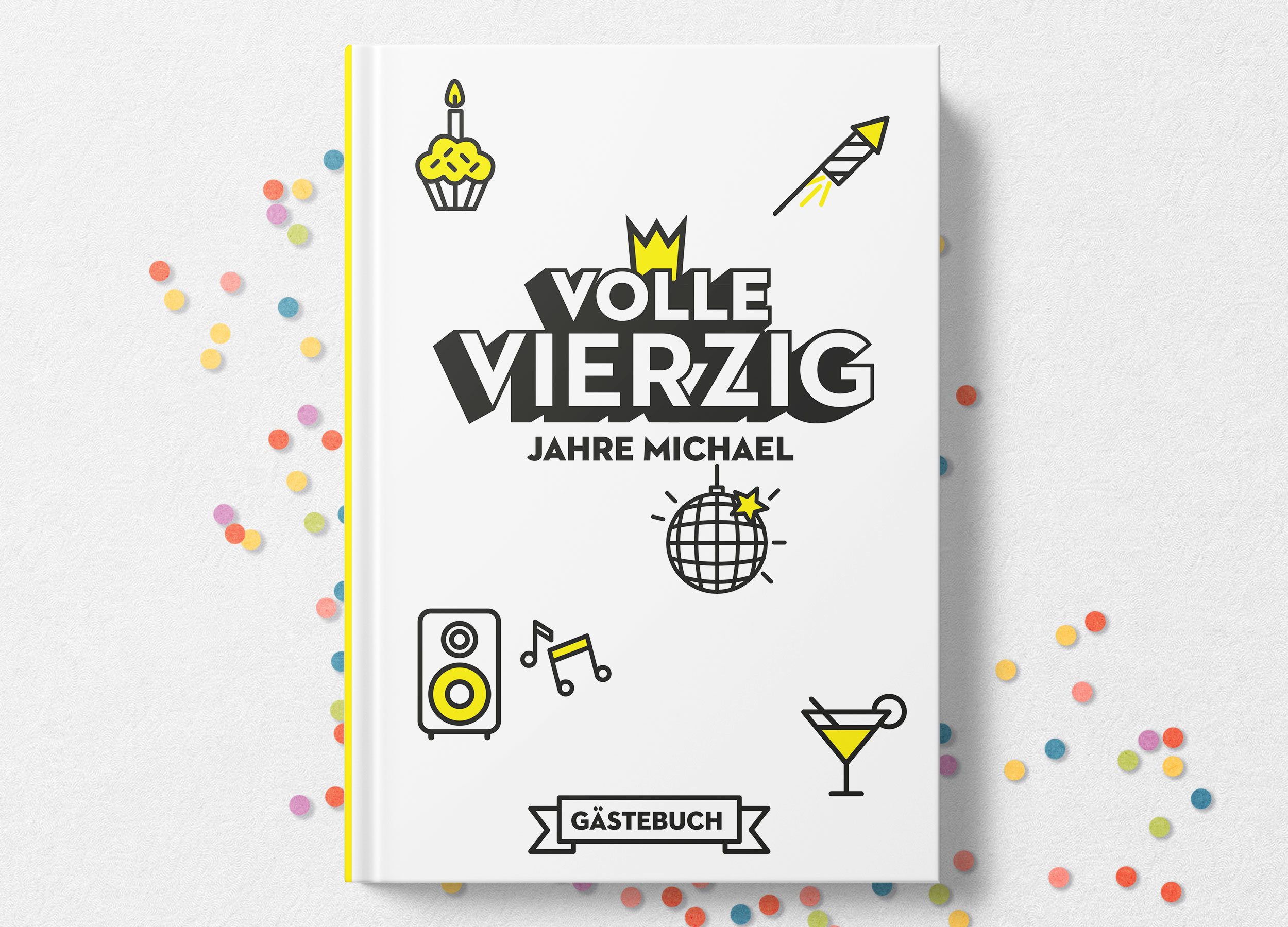 Gästebuch Geburtstag VOLLE VIERZIG personalisiert mit Etsy