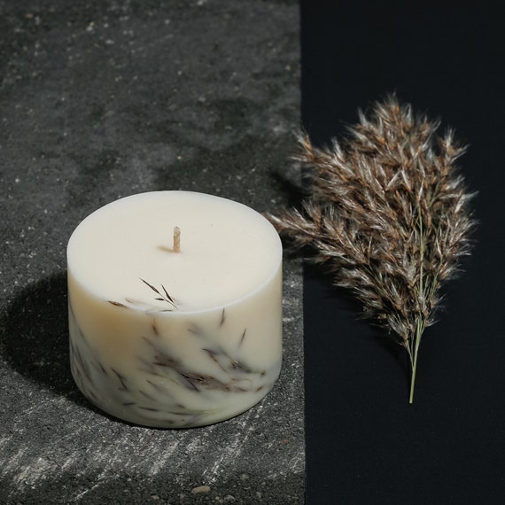 Desert Cement Face Candle  Plant Based Candles, Sustainable Decor