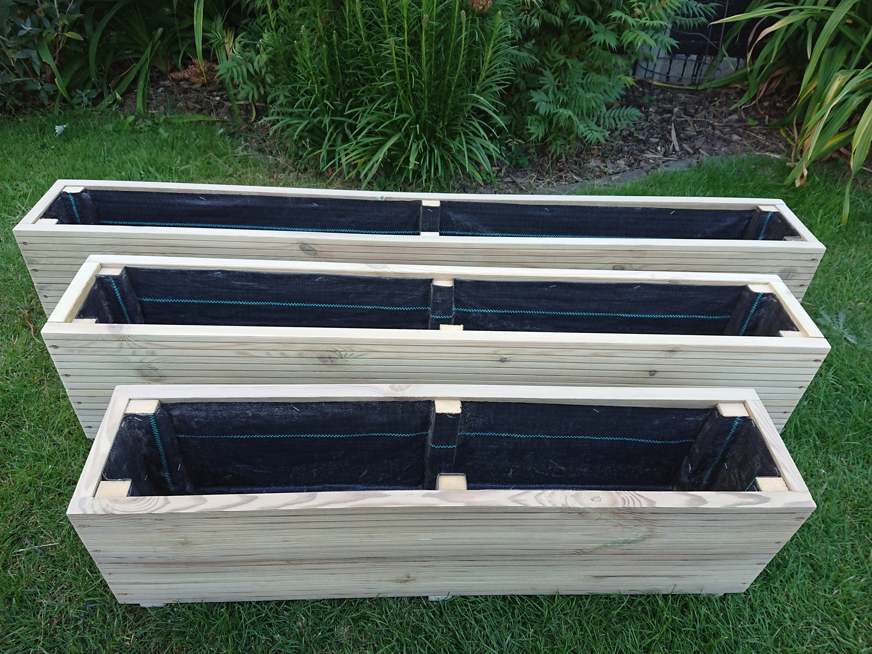 Wooden Decking Treated Garden Planter Various Lengths 385mm Etsy UK