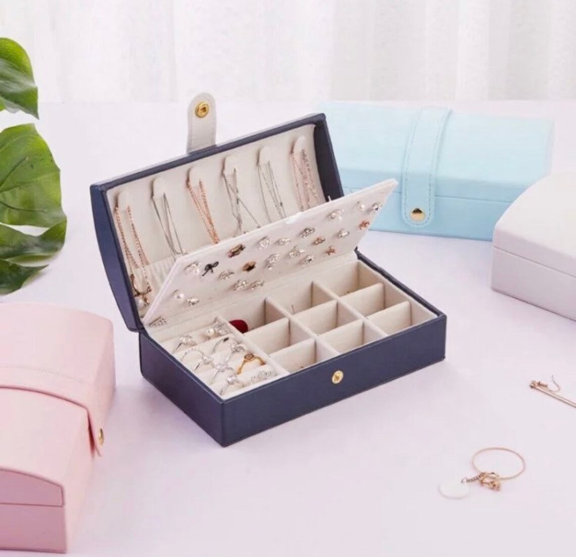 Compact Jewelry Organizer Portable Jewelry Case Packing Etsy