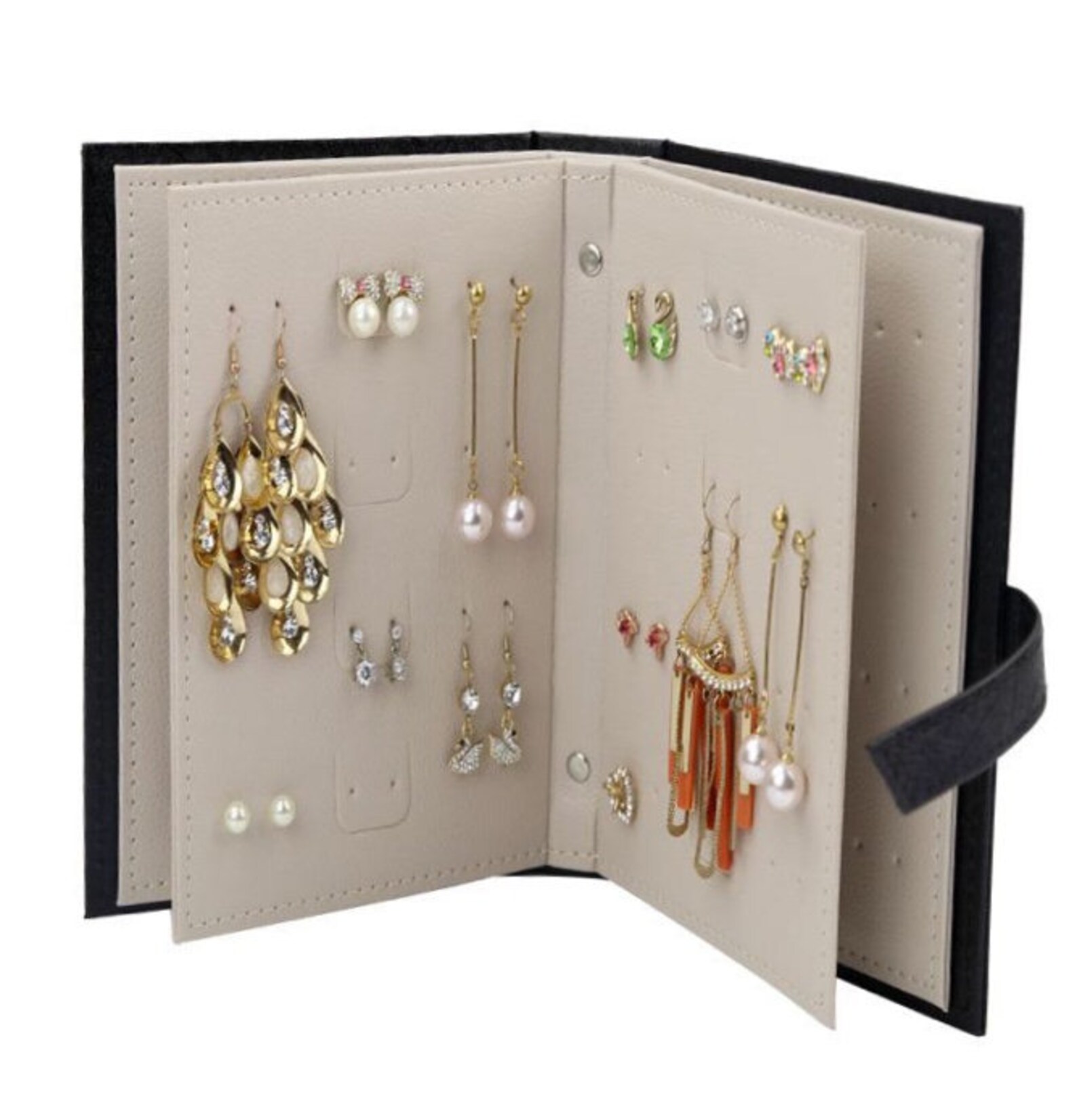Earrings Organizer Book Drop/hoop/clip/stud Earrings Storage Etsy