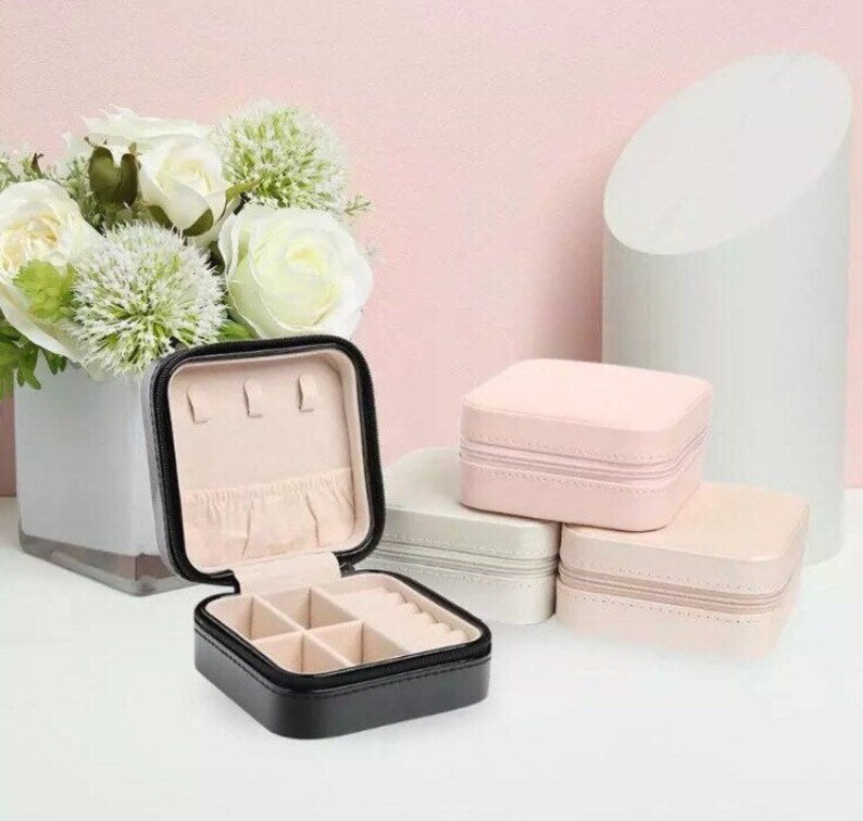 Mini Portable jewelry box pu leather jewelry case makeup Etsy
