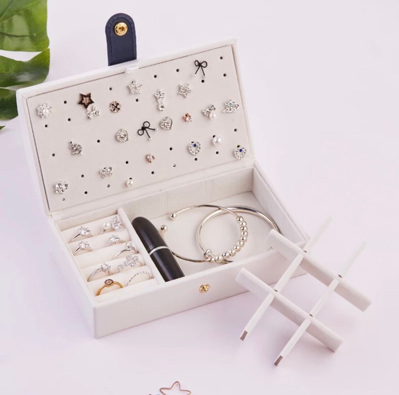 Compact Jewelry Organizer Portable Jewelry Case Packing Etsy